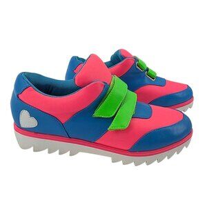 Privileged Shoes Womens 10 Shoes Neon Pink Blue Green Heart Platform Sneakers